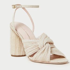 Loeffler Randall Reed Twist Heels Cream | Sz 7